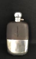 Mappin Brothers Silver Plated, Leather & Glass Hip Flask (5 of 5) Mappin Brothers Silver Plated, Leather & Glass Hip Flask (5 of 5)
