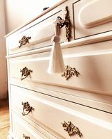 Antique Style Chest of Drawers with Marble Gallery / Grey Drawers (3 of 7) Antique Style Chest of Drawers with Marble Gallery / Grey Drawers (3 of 7)