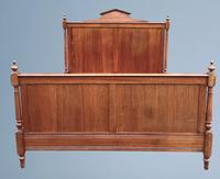Antique French Pitch Pine Double Bed