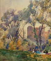 Outstanding 20thc Signed Autumn Landscape Castle Ruin Watercolour Painting (4 of 11) Outstanding 20thc Signed Autumn Landscape Castle Ruin Watercolour Painting (4 of 11)