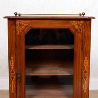 Music Cabinet Glazed Inlaid Walnut Bookcase 19th Century (9 of 10) Music Cabinet Glazed Inlaid Walnut Bookcase 19th Century (9 of 10)