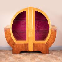 Walnut and Maple Art Deco Display Cabinet (5 of 9) Walnut and Maple Art Deco Display Cabinet (5 of 9)
