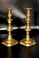 Good Pair of Mid 19th Century Brass Baluster Type Candlesticks (2 of 3) Good Pair of Mid 19th Century Brass Baluster Type Candlesticks (2 of 3)