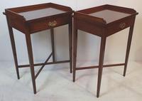 Hand Made Pair of 20th Century Walnut Side Tables (2 of 4) Hand Made Pair of 20th Century Walnut Side Tables (2 of 4)