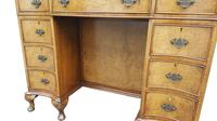 Serpentine Fronted Walnut Kneehole Writing Desk (12 of 12) Serpentine Fronted Walnut Kneehole Writing Desk (12 of 12)