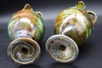 Attractive Pair of Mid 19th Century Agateware High-Handled Vases (5 of 5) Attractive Pair of Mid 19th Century Agateware High-Handled Vases (5 of 5)