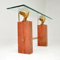 1970's Vintage Marble / Brass / Glass Console Table (3 of 12) 1970's Vintage Marble / Brass / Glass Console Table (3 of 12)