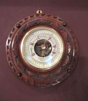 Antique Solid Walnut Manchester Aneroid Barometer (6 of 6) Antique Solid Walnut Manchester Aneroid Barometer (6 of 6)