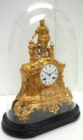 Antique Empire 8-day French Ormolu Mantle Clock – Figural Mantel Clock With Glass Dome (2 of 12) Antique Empire 8-day French Ormolu Mantle Clock – Figural Mantel Clock With Glass Dome (2 of 12)