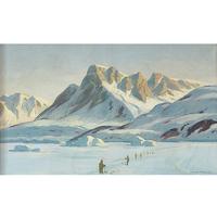 Emanuel A Petersen, Arctic Landscape With Inuit, Oil Painting (6 of 8) Emanuel A Petersen, Arctic Landscape With Inuit, Oil Painting (6 of 8)
