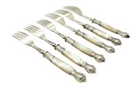 Set of 6 Antique Sterling Silver & Mother of Pearl Desert Forks 1903 / 1904 (4 of 10) Set of 6 Antique Sterling Silver & Mother of Pearl Desert Forks 1903 / 1904 (4 of 10)