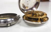 Antique Silver Pair of Case Pocket Watch Fusee Verge Escapement Key Wind Enamel Dial Thomas Cooker Oakham (11 of 12) Antique Silver Pair of Case Pocket Watch Fusee Verge Escapement Key Wind Enamel Dial Thomas Cooker Oakham (11 of 12)