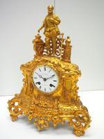 Antique Empire 8-day French Ormolu Mantle Clock – Figural Mantel Clock With Glass Dome (8 of 12) Antique Empire 8-day French Ormolu Mantle Clock – Figural Mantel Clock With Glass Dome (8 of 12)