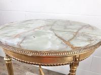 Gold Gilt Table with Circular Onyx Top (2 of 11) Gold Gilt Table with Circular Onyx Top (2 of 11)