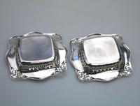Unusual Pair of Solid Silver Pierced Square Bonbon Dishes Chester c.1927 (7 of 8) Unusual Pair of Solid Silver Pierced Square Bonbon Dishes Chester c.1927 (7 of 8)