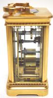 Good Antique French 8-day Carriage Clock Bevelled Case with Embossed Decorated Masked Dial (10 of 12) Good Antique French 8-day Carriage Clock Bevelled Case with Embossed Decorated Masked Dial (10 of 12)