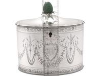 Sterling Silver Locking Tea Caddy by Henry Chawner - Antique George III 1786 (14 of 14) Sterling Silver Locking Tea Caddy by Henry Chawner - Antique George III 1786 (14 of 14)