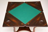 Antique Victorian Inlaid Rosewood Envelope Card Table (9 of 12) Antique Victorian Inlaid Rosewood Envelope Card Table (9 of 12)