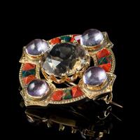 Antique Victorian Scottish Brooch Agate Quartz Amethyst 18ct Gold Dated 1868 (3 of 5) Antique Victorian Scottish Brooch Agate Quartz Amethyst 18ct Gold Dated 1868 (3 of 5)