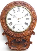Rare Antique Irish Drop Dial Wall Clock 8 Day Single Fusee Movement Dial Signed Wallace of Limerick (9 of 9) Rare Antique Irish Drop Dial Wall Clock 8 Day Single Fusee Movement Dial Signed Wallace of Limerick (9 of 9)