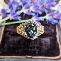 Vintage 9ct Yellow Gold Green Synthetic Spinel Dress Ring, Imitation Tourmaline (4 of 10) Vintage 9ct Yellow Gold Green Synthetic Spinel Dress Ring, Imitation Tourmaline (4 of 10)
