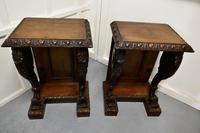 Pair of 19th Century Art Nouveau Gothic Carved Oak Console Pedestals (5 of 11) Pair of 19th Century Art Nouveau Gothic Carved Oak Console Pedestals (5 of 11)