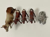 Set Miniature Antique French Lead Cold Painted Farm Animals Cow Calves Sheep (14 of 20) Set Miniature Antique French Lead Cold Painted Farm Animals Cow Calves Sheep (14 of 20)
