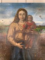 Antique Spanish oil painting study of Madonna and child (5 of 10) Antique Spanish oil painting study of Madonna and child (5 of 10)