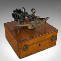 Antique Maritime Sextant, Brass, Admiralty, Naval, Instrument, Victorian c.1900 Antique Maritime Sextant, Brass, Admiralty, Naval, Instrument, Victorian c.1900