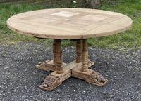 Large Round French Bleached Oak Farmhouse Table with Extensions (4 of 38) Large Round French Bleached Oak Farmhouse Table with Extensions (4 of 38)