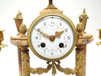 Antique 8 Day French Ormolu & Marble Mantel Clock Set with 2 Branch Candelabras (3 of 10) Antique 8 Day French Ormolu & Marble Mantel Clock Set with 2 Branch Candelabras (3 of 10)