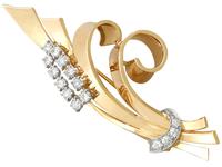 4.32ct Diamond & 18ct Yellow Gold Double Clip Brooch c.1930 (6 of 12) 4.32ct Diamond & 18ct Yellow Gold Double Clip Brooch c.1930 (6 of 12)