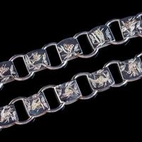 Victorian Sterling Silver Collar Necklace Gold Birds Circa 1880 (2 of 7) Victorian Sterling Silver Collar Necklace Gold Birds Circa 1880 (2 of 7)