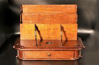 Late 19th Century Oak Slope Fronted Correspondence Box (2 of 5) Late 19th Century Oak Slope Fronted Correspondence Box (2 of 5)