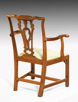 Chippendale period Yew tree elbow chair with a Gothic pierced splat (4 of 6) Chippendale period Yew tree elbow chair with a Gothic pierced splat (4 of 6)