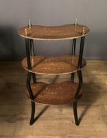 French Inlaid Three Tier Birds-eye Maple Etarge / Whatnot (11 of 11) French Inlaid Three Tier Birds-eye Maple Etarge / Whatnot (11 of 11)