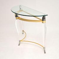 1970’s Vintage Acrylic & Glass Console Table (7 of 9) 1970’s Vintage Acrylic & Glass Console Table (7 of 9)