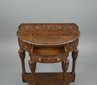 Demi Lune Carved Oak Hall Table (4 of 5) Demi Lune Carved Oak Hall Table (4 of 5)