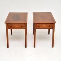 Pair of Antique Inlaid Mahogany Side Tables (3 of 12) Pair of Antique Inlaid Mahogany Side Tables (3 of 12)