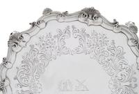 Antique Victorian Sterling Silver 13" Tray / Salver 1850 (2 of 9) Antique Victorian Sterling Silver 13" Tray / Salver 1850 (2 of 9)