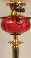 Antique Victorian Cranberry Oil Lamp (9 of 9) Antique Victorian Cranberry Oil Lamp (9 of 9)