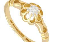 0.33ct Diamond & 18ct Yellow Gold Solitaire Ring - Antique 1912 (3 of 9) 0.33ct Diamond & 18ct Yellow Gold Solitaire Ring - Antique 1912 (3 of 9)