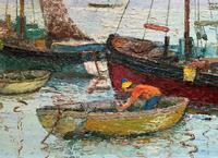 Marion Coker Leigh on Sea Fishing Boats Seascape Sailing Oil Painting (5 of 15) Marion Coker Leigh on Sea Fishing Boats Seascape Sailing Oil Painting (5 of 15)