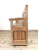 Pitch Pine and Oak Settle Bench with Drawers (M-1475) (5 of 11) Pitch Pine and Oak Settle Bench with Drawers (M-1475) (5 of 11)