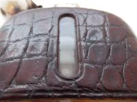 Small 1930 Silver Plate Plated Crocodile Skin Bound Glass Hip Flask James Dixon (5 of 8) Small 1930 Silver Plate Plated Crocodile Skin Bound Glass Hip Flask James Dixon (5 of 8)