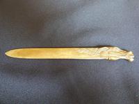 Cast Brass Paper Knife with a Harnessed Horse Head Terminal (4 of 4) Cast Brass Paper Knife with a Harnessed Horse Head Terminal (4 of 4)
