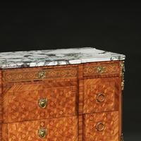 Late 19th Century French Gilt Bronze Mounted Tulipwood & Kingwood Marble Topped Commode (2 of 10) Late 19th Century French Gilt Bronze Mounted Tulipwood & Kingwood Marble Topped Commode (2 of 10)