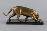 French Art Deco Sculpture of Gilded Spelter Panther on Marble Base I Rochard (5 of 9) French Art Deco Sculpture of Gilded Spelter Panther on Marble Base I Rochard (5 of 9)