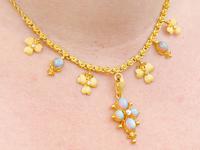 3.45ct Opal & 0.27ct Diamond, 22ct Yellow Gold Necklace - Antique c.1890 (9 of 9) 3.45ct Opal & 0.27ct Diamond, 22ct Yellow Gold Necklace - Antique c.1890 (9 of 9)