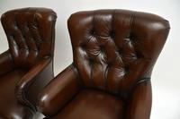 Pair of Antique Victorian Style Leather Armchairs (5 of 8) Pair of Antique Victorian Style Leather Armchairs (5 of 8)
